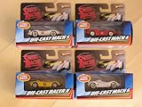 Speed Racer Hotwheel 1:64 Complete Set of Die Cast Metal Cars. Toys R Us Exclusive & Sold Out Long Ago. The Complete Set of 4 Incudes - Mach 4, Racer X, Mach 6, and the Extremely Hard to Find Mach 5. These are the Only True 1:64 Speed Racer Movie Diecast Metal Cars With 2 Piece Wheels & Real Rider Tires.