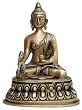 Seated Buddha Brass Statue Collectibles 5.5 x 4 inches