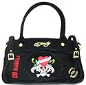 Ed Hardy Francesca Large Black Satchel Handbag
