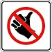 Street & Traffic Sign Wall Decals - No Hitch Hiking Symbol Sign - 12 inch Removable Graphics (4 same)