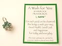 set 3 Irish SHAMROCK green Prayer Box CHARMS locket