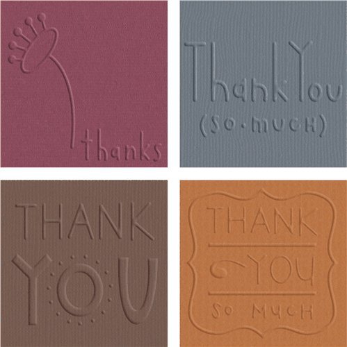 QuicKutz Embossing Folders, 4-Piece Set, 2-Inch 