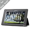 Acase (TM) Leather EZ Carry Case with 3 in 1 built in Stand for Asus Eee Pad Transformer 10.1-Inch TF101 Android Tablet Wi-Fi 16GB, 32GB (BLACK)