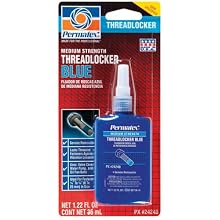 Permatex 24240-6PK Medium Strength Threadlocker Blue, 36 ml (Pack of 6)
