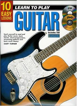 10 Easy Lessons - Learn to Play Guitar - Book, CD & DVD