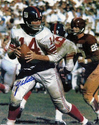 Autographed/Hand Signed 8x10 Photo Y. A. Tittle Hof New York Giants