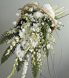 Same Day Flower Delivery White Standing Spray in Fireside Basket