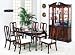 7pc Dining Table & Chairs Set Cherry Finish
