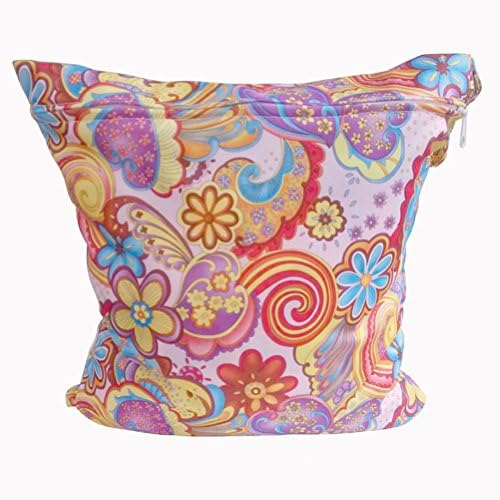HAQILA NPDH01 Baby Printing Waterproof Washable Single Zipper Diaper Bags,W11.02xH14.17IN,Rainbow Flower