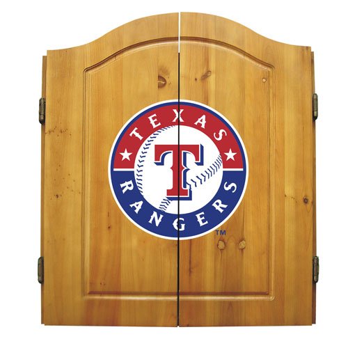 Texas Rangers MLB Dart Board w/Cabinet