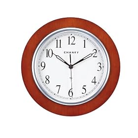 Chaney Instruments 11-Inch Wood Set & Forget Wall Clock