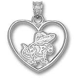 University of Florida Classic Albert Heart Pendant (Silver)