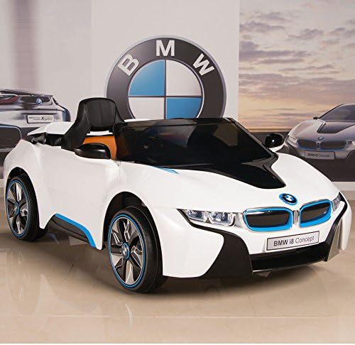 12V Style BMW i8 White Ride On Car Kids Electric ATV Powered Wheels MP3 Remote RC