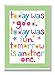The Kids Room by Stupell Today was Good with Green Border Rectangle Wall Plaque
