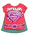 Supergirl Shirt with Cape Dazzling Star - Toddler (2T-4T), Coral