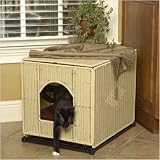 Litter Box Cover in Natural Wicker Color: Natural, Size: Jumbo (Jumbo: 20" H x 18