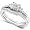1/2 Carat TW Princess Diamond Wedding Ring Set in 14k White Gold - Size 4