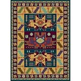 Radici USA Multicolor V 2 x 8 Runner Navy Area Rug
