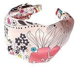 L. Erickson USA Scarf Headband - Sunflower Pink 100% Silk Print