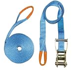 Slackstar SL81792-15 - Set de Slackline - Kit de base 2 éléments pour enfants et débutants - longueur 15 m, largeur 50 mm - bleu
