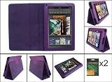 iShoppingdeals - Purple PU Leather Case Cover w/ Anti-Glare Screen Protector for Amazon Kindle Fire 7-Inch Tablet WiFi iShoppingdeals - Purple PU Leather Case Cover w/ Anti-Glare Screen Protector for Amazon Kindle Fire 7-Inch Tablet WiFi