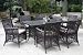 Arianna 7pc Spider Web Wicker Patio Dining Set with Cushions