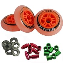 8 St. HYPER Formance Speed Rollen 80mm/ 82A+ABEC9 + Spacer, Spacerdurchmesser: 8 mm Spacer