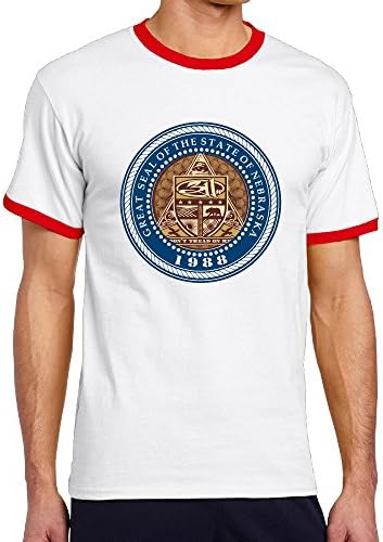 Men's Nebraska Flag Rock Band 311 Short Sleeve Contrast Ringer T Shirt