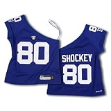 New York Giants Jeremy Shockey #80 Womens NFL One Shoulder Jersey, Blue