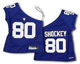 New York Giants Jeremy Shockey #80 Womens NFL One Shoulder Jersey, Blue
