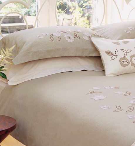Embroidered Linen Blend Pillowcase