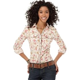 Buy American Rag Top, Floral Print Snap Front Shirt by American Rag