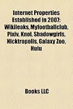Internet Properties Established in 2007: Wikileaks, Myfootballclub, Pixiv, Knol, Shadowgirls, Nicktropolis, Galaxy Zoo, Hulu