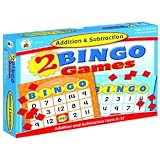 CARSON-DELLOSA PUBLISHING 2 Bingo Games, Addition/Subtraction, Ages 6 and Up (Office Product)  bingo