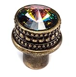 Carpe Diem Hardware 860-3VM Cach Knob with Swarovski Crystals, 1-Inch, Antique Brass by Carpe Diem H
