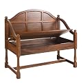 Storage Seat Bench - Brown Mahogany