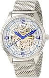 Akribos XXIV Mens AKR446SS Bravura Saturnos Elite Automatic Stainless Mesh Watch