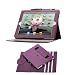 MoKo(TM) 360 Degree Rotating Detachable Cover Case with Vertical and Horizontal Multiangle Stand, Elastic Hand Strap, Stylus loop for the New iPad (3rd generation)/ iPad3 / iPad HD, Velcro Flap to Secure your iPad in Place, Purple (with Smart Cover Auto Sleep / Wake Function)