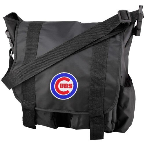 Chicago Cubs Black Team Logo Diaper Bag