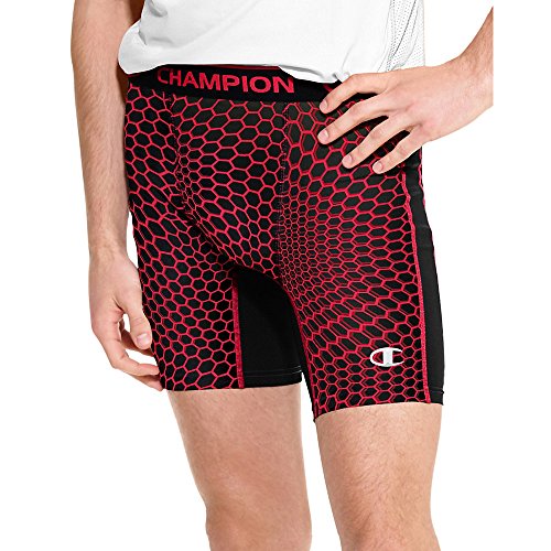 Champion PowerTrain PowerFlex Men's Print Compression Shorts 87294 M Tango Red H