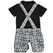 FEESHOW Baby Boys' Short Sleeve One Piece Bowtie Gentleman Romper Jumpsuit