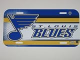 ST. LOUIS BLUES Officially Licensed Team Colored Logo Plastic LICENSE PLATE