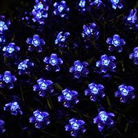 Innoo Tech Blossom styled 5M 50 LED Solar Decorative Fairy Lights Blue Ideal for patio, garden, lawn, chrismas trees, parties, weddings and other celebrations.