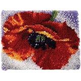 Spinrite Wonderart Latch Hook Kit, 15 by 20-Inch, Poppy