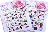 Sea Shell & Fish Nail Art Water Tattoo Sticker - 2 pack Mixed Design with Bonus