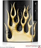 Sony PS3 Skin Metal Flames Yellow