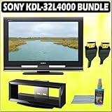 Sony Bravia L-Series KDL-32L4000 32-Inch 720p LCD HDTV & Accessory Kit Bundle with Sony SU-FL300M TV