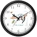 Siamese Cat Sleeping on Tree Limb - Butterfly - Cat Cartoon or Comic - JP Animal Wall Clock by WatchBuddy Timepieces (Black Frame)