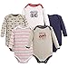Luvable Friends 5 Pack Long Sleeve Bodysuit. Speedy, 6-9 Months
