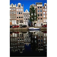 Leinwandbild 20 x 30 cm - "Cars, gabled buildings and boats are strongly reflected in the canal - Amsterdam, North Holland" von Richard Nebesky / Lonely Planet Images - auch in anderen Gr��en und als Poster erh�ltlich